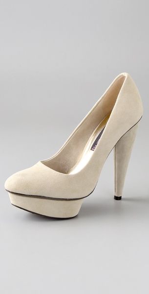 Steven Mercy Suede Platform Pumps - Lyst