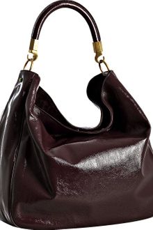 Yves Saint Laurent Eggplant Patent Calfskin Roady Hobo - Lyst