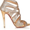 Christian Louboutin Balota 120 Glittered Multistrap Sandals in Multicolor (multi) - Lyst