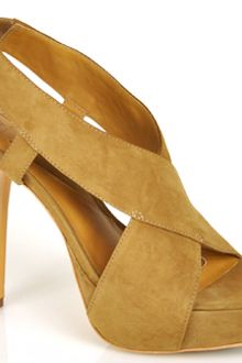 Diane Von Furstenberg Zia - Camel Suede Platform Sandal - Lyst