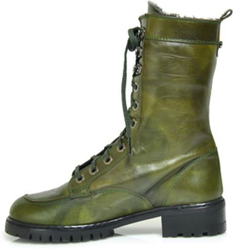 olive combat boots women's