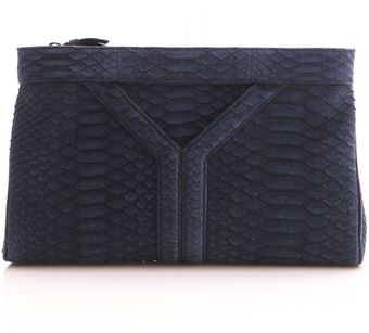 Yves Saint Laurent Python Clutch Bag - Lyst