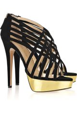 Charlotte Olympia Dalva Suede Sandals