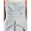 Preen Structured Pleat Dress in Gray (pearl) - Lyst