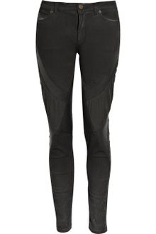 Superfine Paneled Mid-rise Skinny Jeans - Lyst