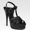 Yves Saint Laurent Tribute Platform Sandals in Black - Lyst