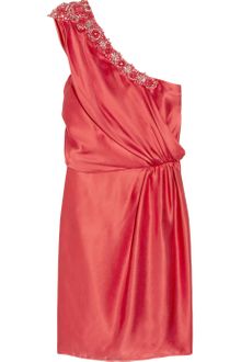 Thurley Embellished One-shoulder Washed-silk Dress - Lyst