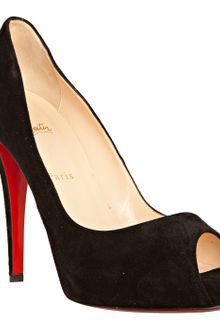 Christian Louboutin Black Suede Very Prive 120 Pumps - Lyst