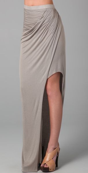 Helmut Lang Asymmetrical Long Skirt - Lyst