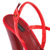 Marc Jacobs Leather and Calf Velvet Snake Sandals in Red (snake) - Lyst