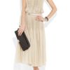 Preen Gatsby Pleated Silkgeorgette Dress in Beige (cream) - Lyst