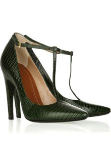 Proenza Schouler Lizard-effect Leather T-bar Pumps - Lyst