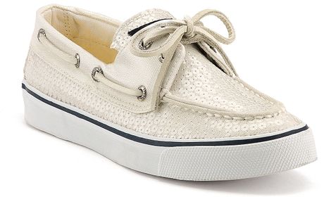 Sperry Top-sider Bahama Boat Shoes in White (white sequins) - Lyst