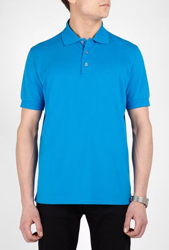 Hugo Boss Black Blue Piqué Logo Polo - Lyst