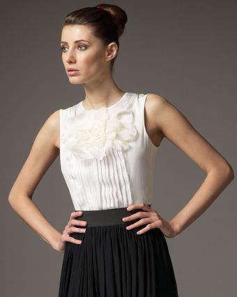 Redux Charles Chang-lima Sleeveless Tux Blouse - Lyst