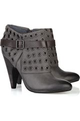 Ash Iona Grommet-embellished Leather Ankle Boots