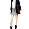 Alexander Mcqueen Overdyed Leather Mini Skirt in Blue - Lyst