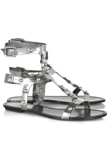 Belle By Sigerson Morrison Metallic-leather Gladiator Sandals - Lyst