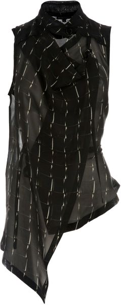 Ann Demeulemeester Sleeveless Top in Black - Lyst