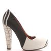 Carven Striped Platform Pumps in Black - Lyst