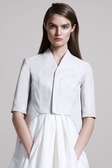 Rick Owens Leather Wedge Jacket, Milk - Lyst