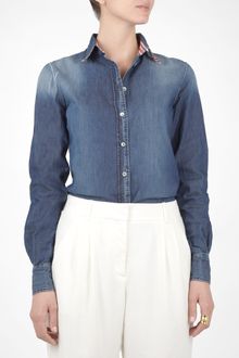 D&G Denim Button Front Shirt - Lyst
