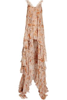 Julien Macdonald Peignoir Petal-print Silk-chiffon Two-piece - Lyst