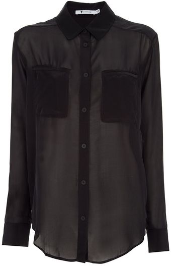 T By Alexander Wang Pocket Detail Shirt - Lyst