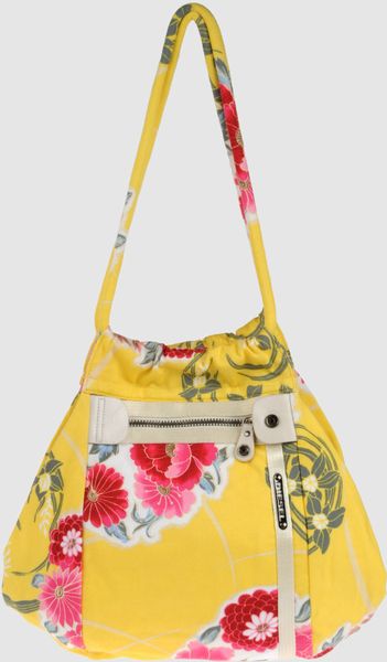 Diesel Large Fabric Bag in Yellow