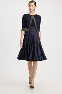 Oscar de la Renta Cashmere/silk Cardigan - Lyst