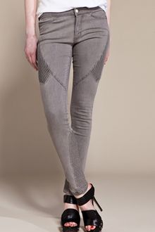 Edun Skinny Pin Tucked Jean in Grey - Lyst