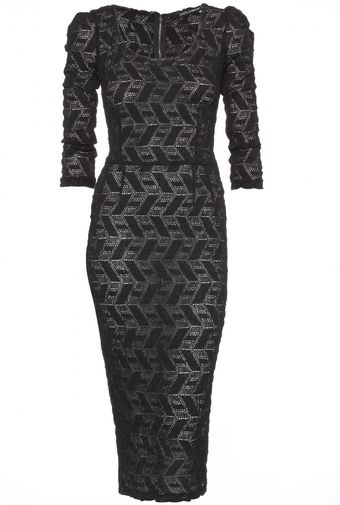 Dolce & Gabbana Stretch Lace Dress - Lyst