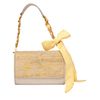 Bare Leather Chain Clutch in Yellow (blue) - Lyst