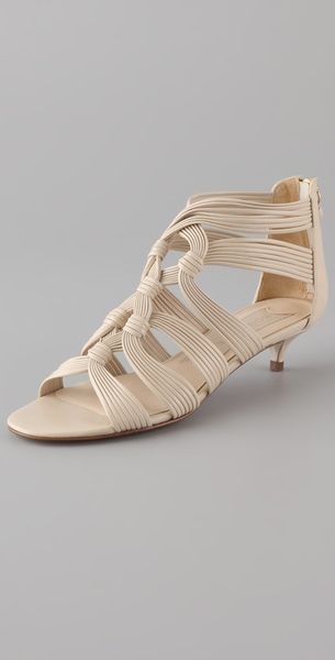 Boutique 9 Too Pretty Kitten Heel Sandals in Beige (grey) - Lyst