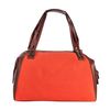Celine Poppy Canvas and Leather Logo Print Satchel in Orange (poppy) - Lyst