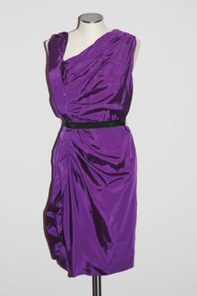 Vera Wang Tissue Faille Ruffle Dress - Lyst