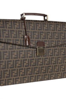 Fendi Tobacco Zucca Spalmati Canvas Briefcase - Lyst
