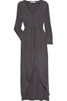 Geren Ford Long-sleeved Silk Maxi Dress - Lyst