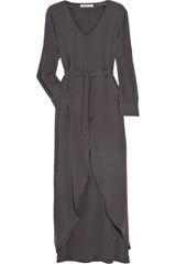 Geren Ford Long-sleeved Silk Maxi Dress