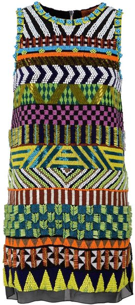 Missoni Alphonsine Beaded Shift Dress in Multicolor - Lyst