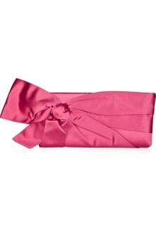 Valentino Bow-embellished Satin Clutch - Lyst