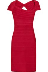 Hervé Léger Asymmetric Bandage Dress