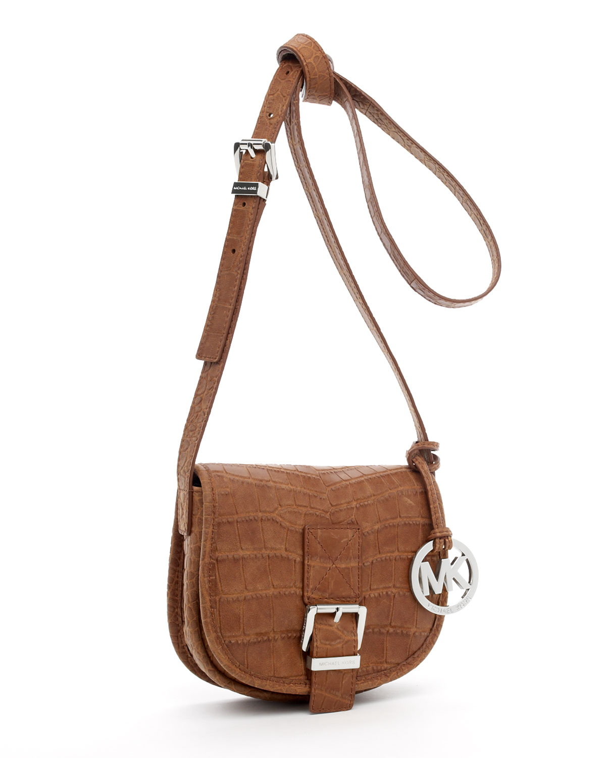 michael kors michael small saddle messenger bag in brown michael kors michael small saddle messenger bag in brown