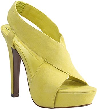 Diane Von Furstenberg Zia - Citron Suede Platform Sandal - Lyst