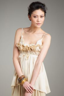 Donna Karan New York Pleated Tie-waist Camisole - Lyst
