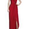 Marchesa Asymmetric Silkchiffon Gown in Red - Lyst