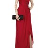 Marchesa Asymmetric Silkchiffon Gown in Red - Lyst