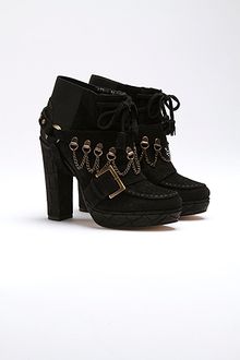 Opening Ceremony Black Suede Buckle Boot - Lyst