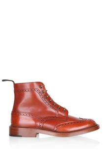 Tricker's Marron Brown Brogue Stow Boots - Lyst