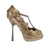 Alexander Mcqueen Leaf Platform Shoe in Gold - Lyst